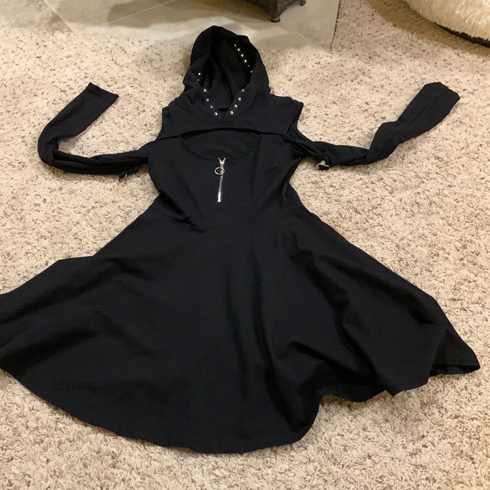 Gothic dress with hood